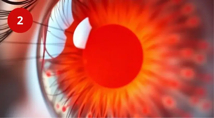 Stage 2 visual showing retinal support illustration